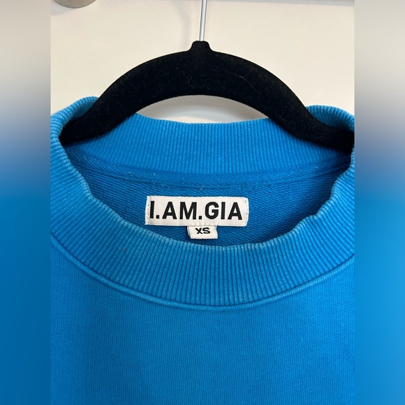 I.AM.GIA. Blue crewneck with yellow detail - Picture 2 of 2